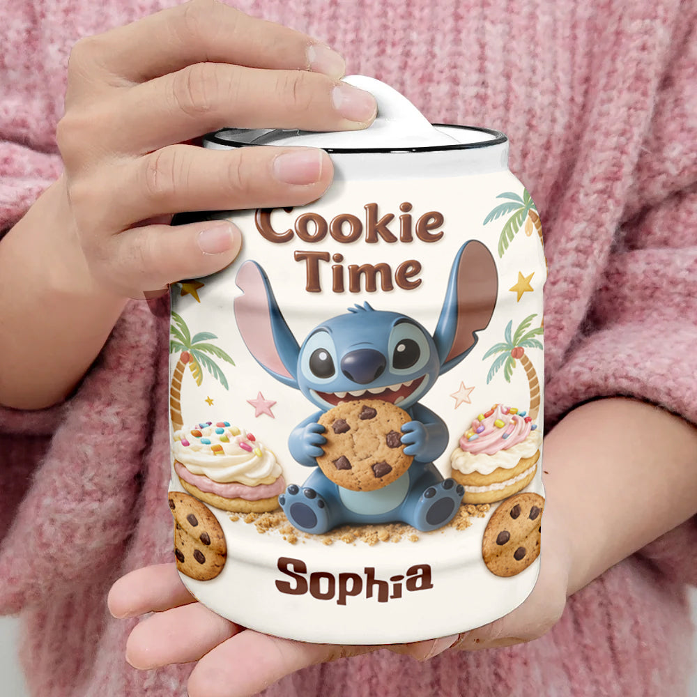 Personalized Ceramic Ohana Cookie Jar Custom Name Gift for Kids Cookie Jar GradoCreations