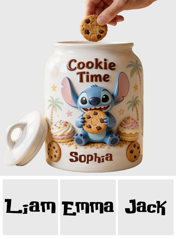 Personalized Ceramic Ohana Cookie Jar Custom Name Gift for Kids Cookie Jar GradoCreations