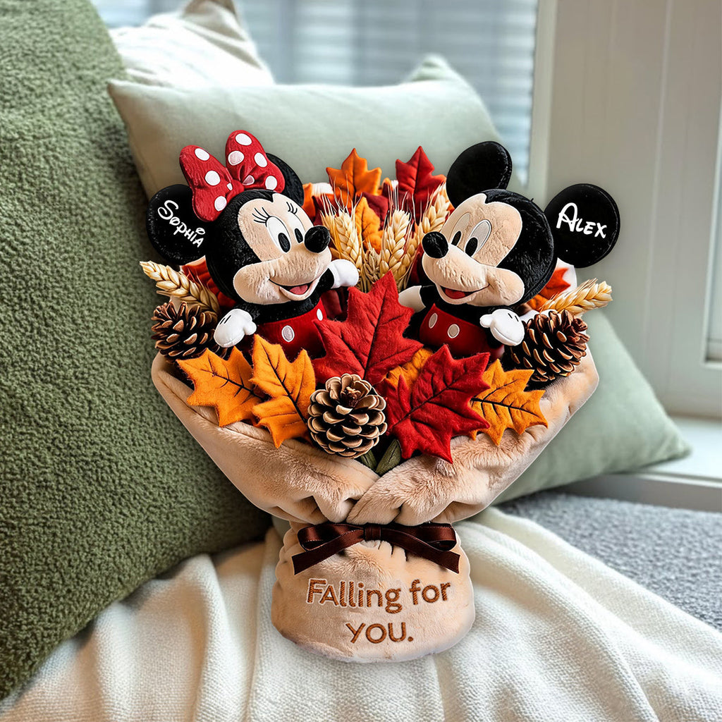 Personalized Autumn Faux Fur Pillow Custom Name Gift Premium Faux Fur Pillow GradoCreations