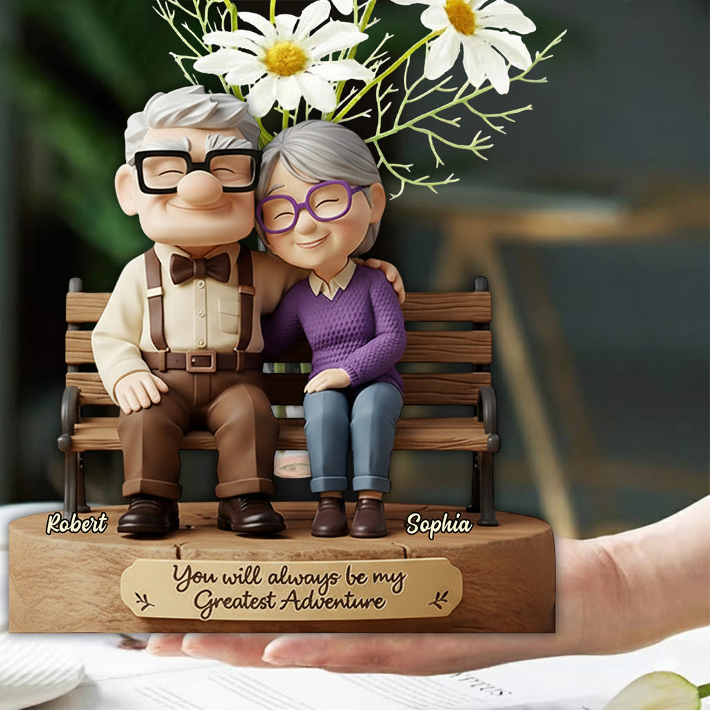 Custom Shape Acrylic Flower Vase | Personalized Couple Gift Custom Shape Acrylic Flower Vase GradoCreations