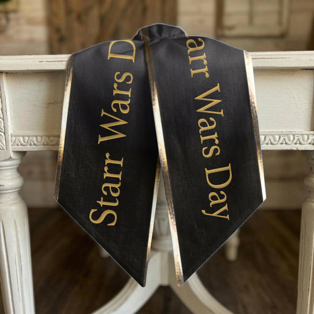 Personalized Star Wars Wood Sign with Decorative Sash for Home Shaped Wood Sign With Sash GradoCreations