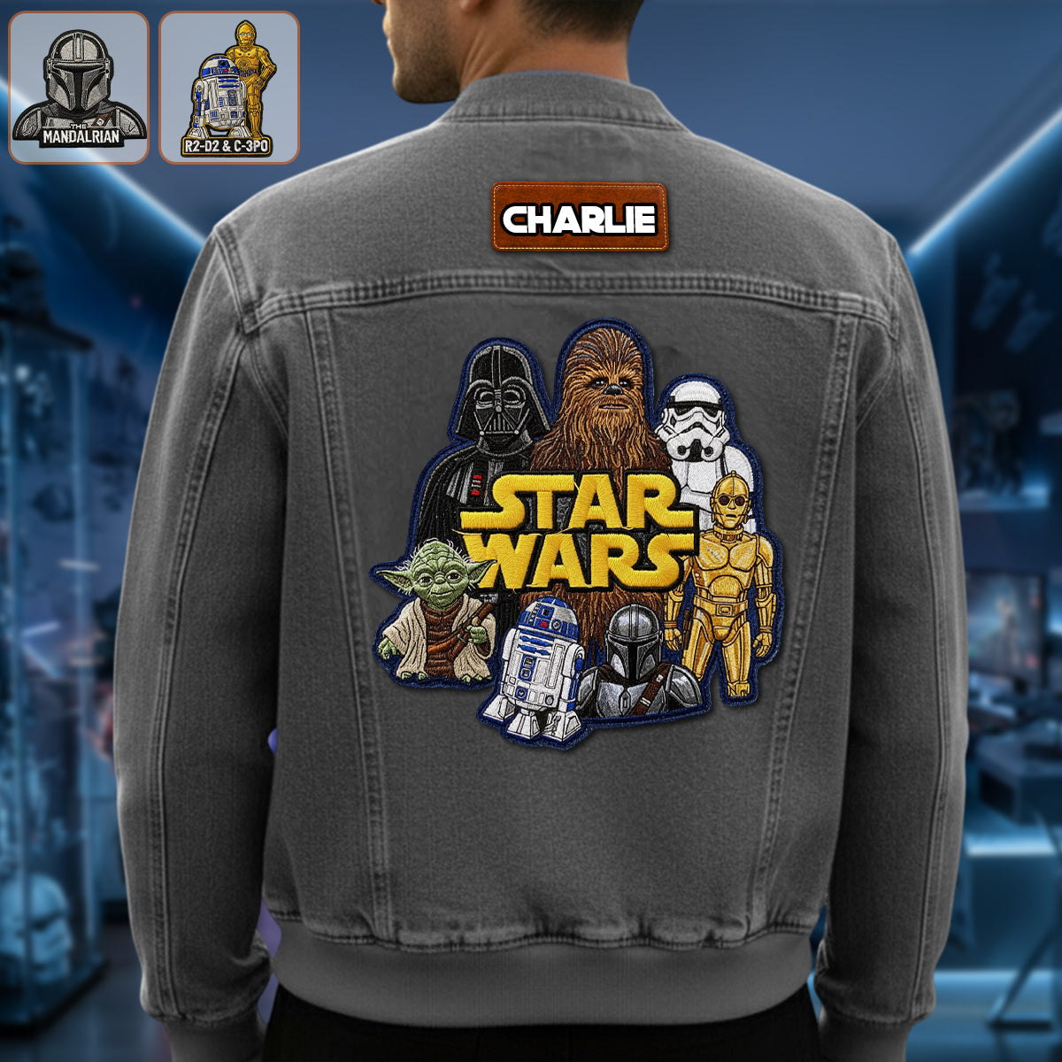 Personalized Star Wars Bomber Jacket Custom Name Gift Idea Bomber Jacket GradoCreations