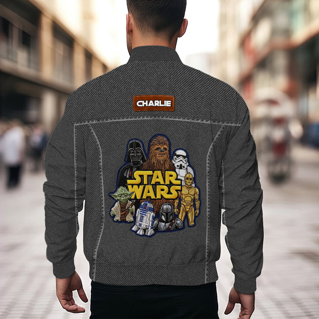 Personalized Star Wars Bomber Jacket Custom Name Gift Idea Bomber Jacket GradoCreations