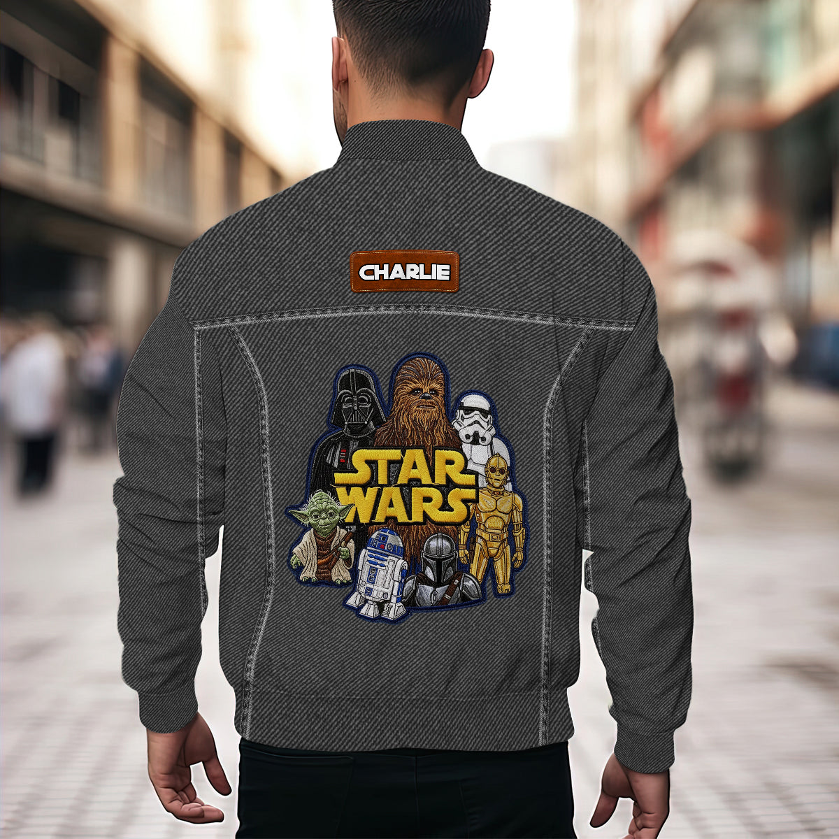 Personalized Star Wars Bomber Jacket Custom Name Gift Idea Bomber Jacket GradoCreations
