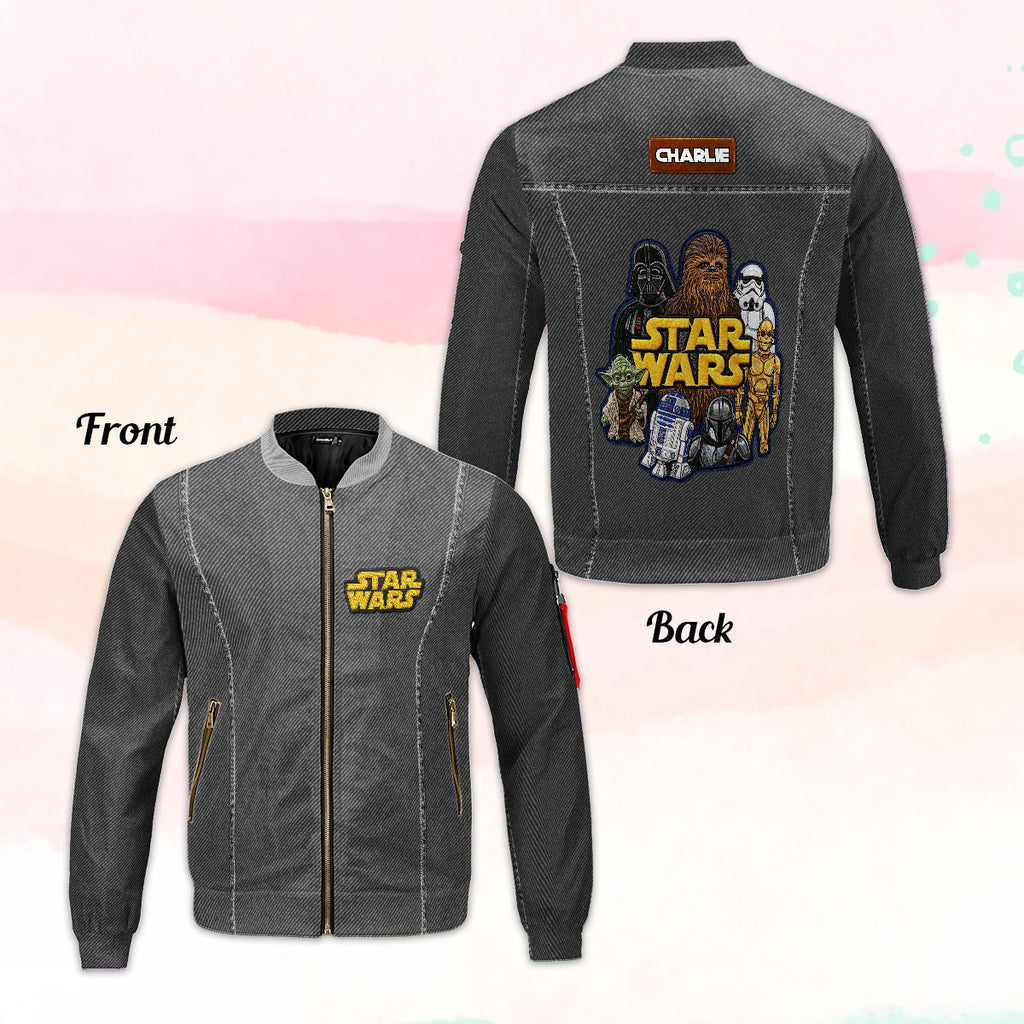 Personalized Star Wars Bomber Jacket Custom Name Gift Idea Bomber Jacket GradoCreations