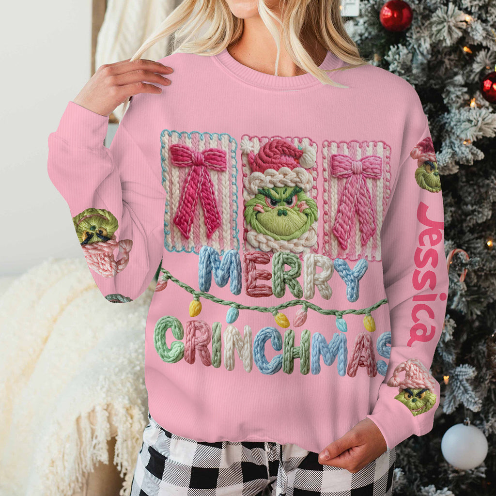 Personalized Merry Grinchmas Ugly Sweater for Christmas Gift Ugly Sweater GradoCreations