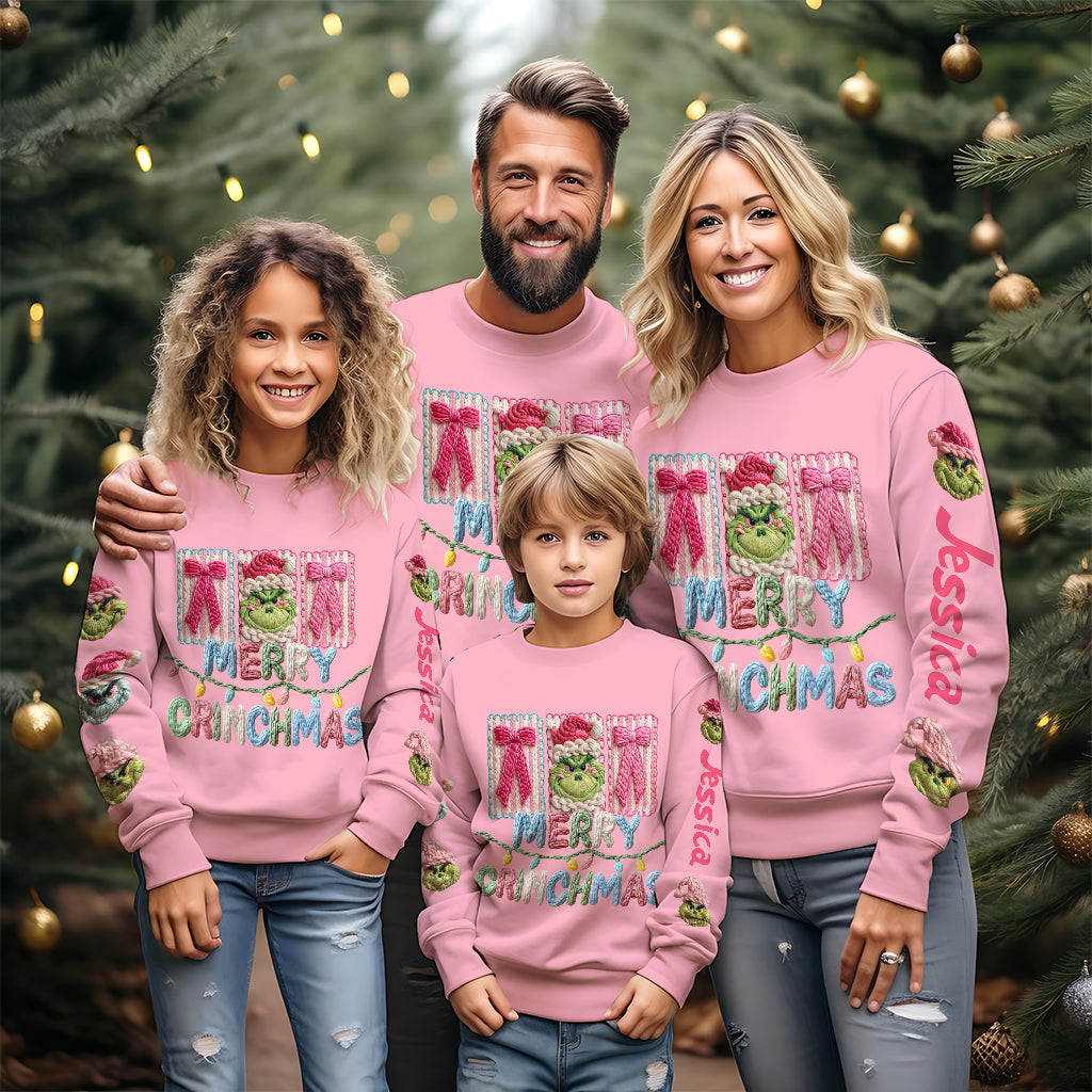 Personalized Merry Grinchmas Ugly Sweater for Christmas Gift Ugly Sweater GradoCreations