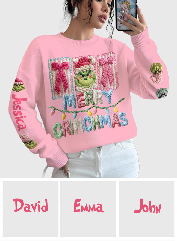 Personalized Merry Grinchmas Ugly Sweater for Christmas Gift Ugly Sweater GradoCreations