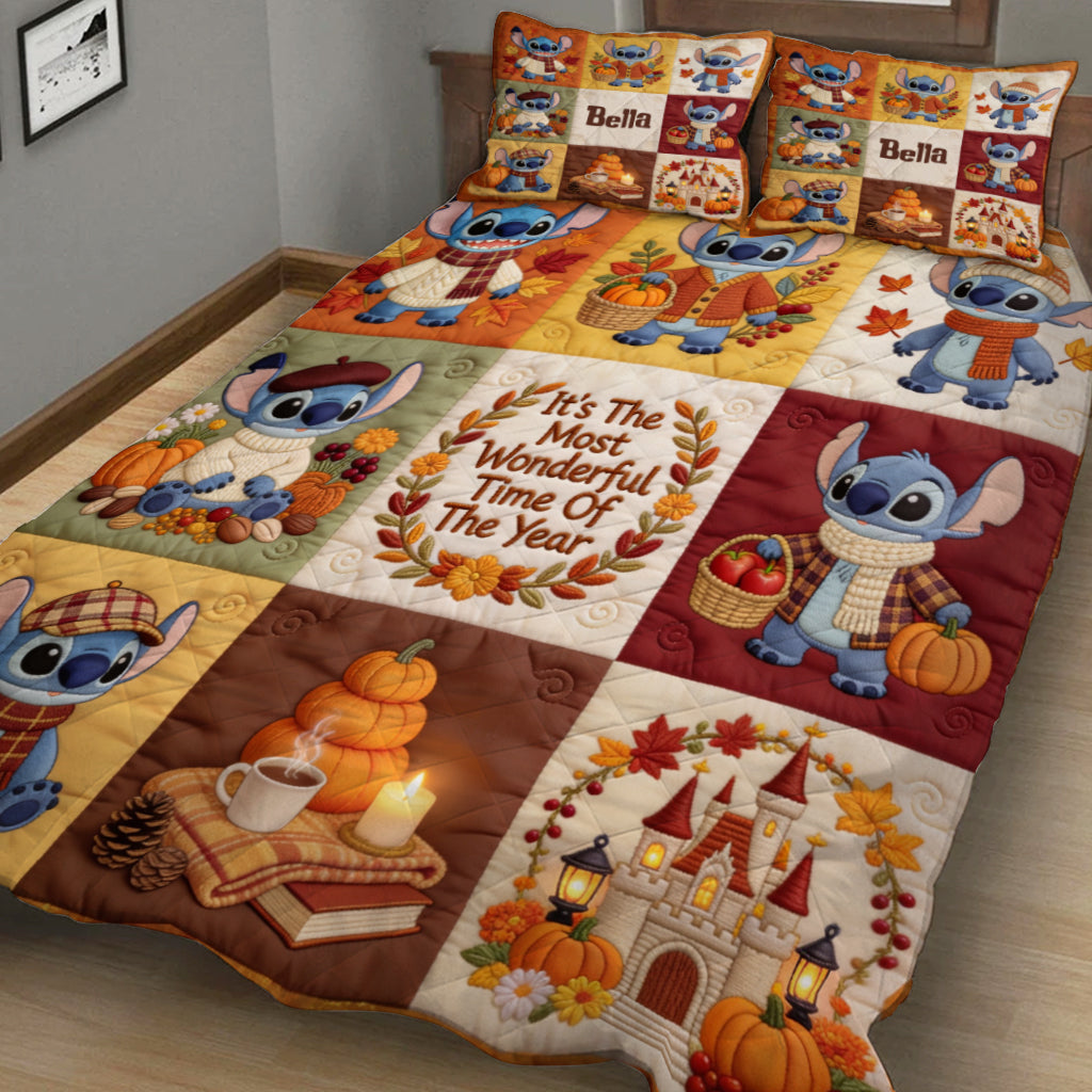 Personalized Ohana Quilt Set Cozy Autumn Design Gift for Kids Quilt Set GradoCreations