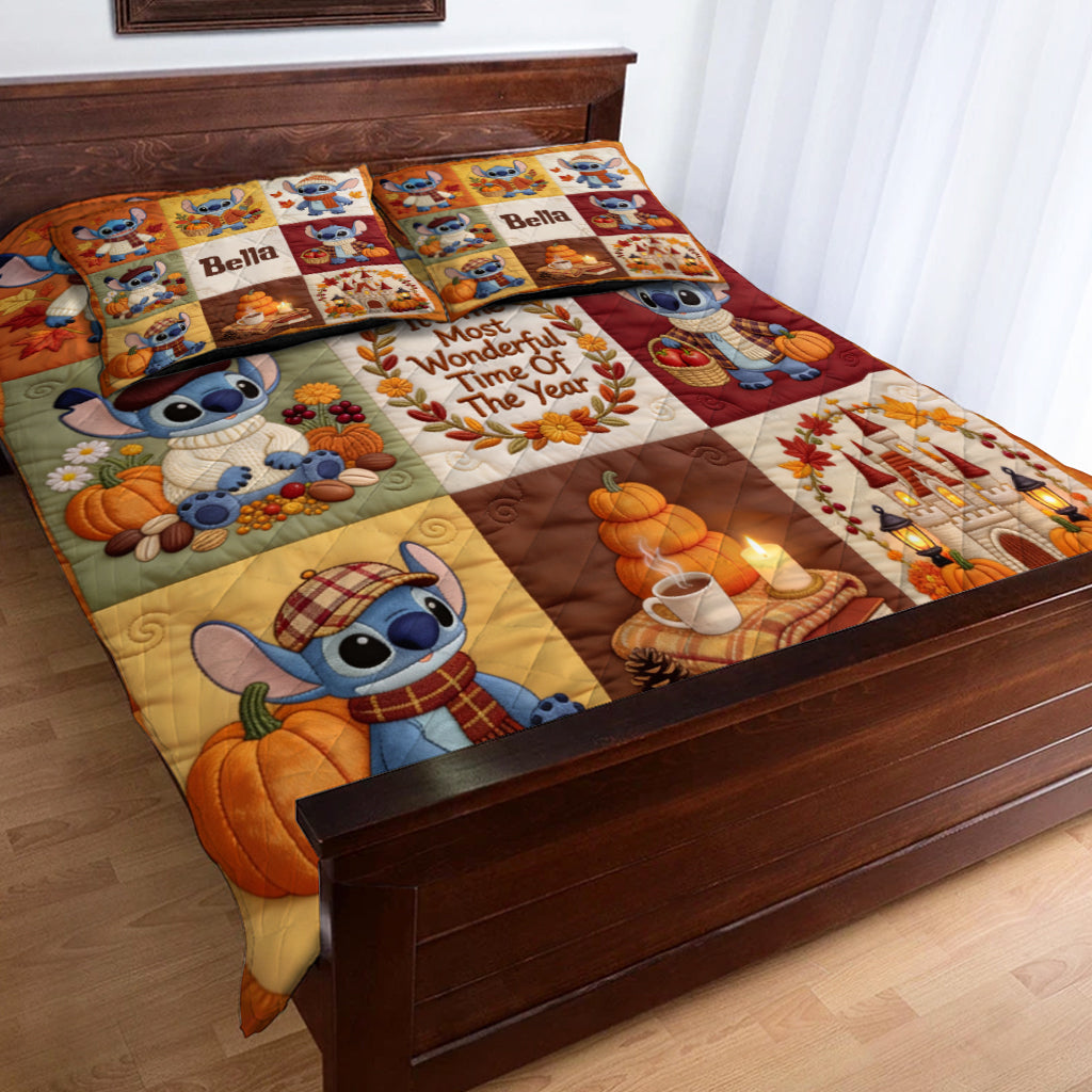 Personalized Ohana Quilt Set Cozy Autumn Design Gift for Kids Quilt Set GradoCreations
