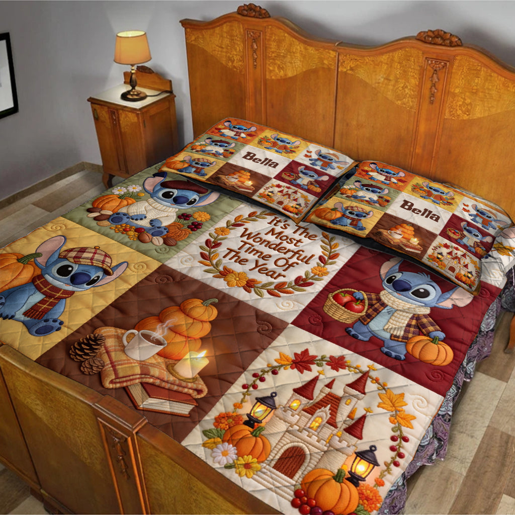 Personalized Ohana Quilt Set Cozy Autumn Design Gift for Kids Quilt Set GradoCreations
