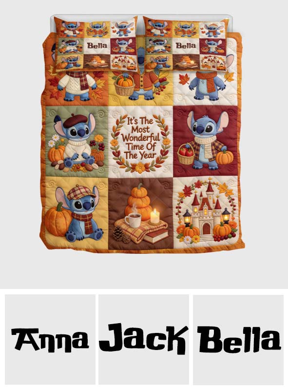 Personalized Ohana Quilt Set Cozy Autumn Design Gift for Kids Quilt Set GradoCreations