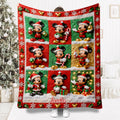 Personalized Mickey Mouse Christmas Blanket Custom Name Gift Blanket GradoCreations