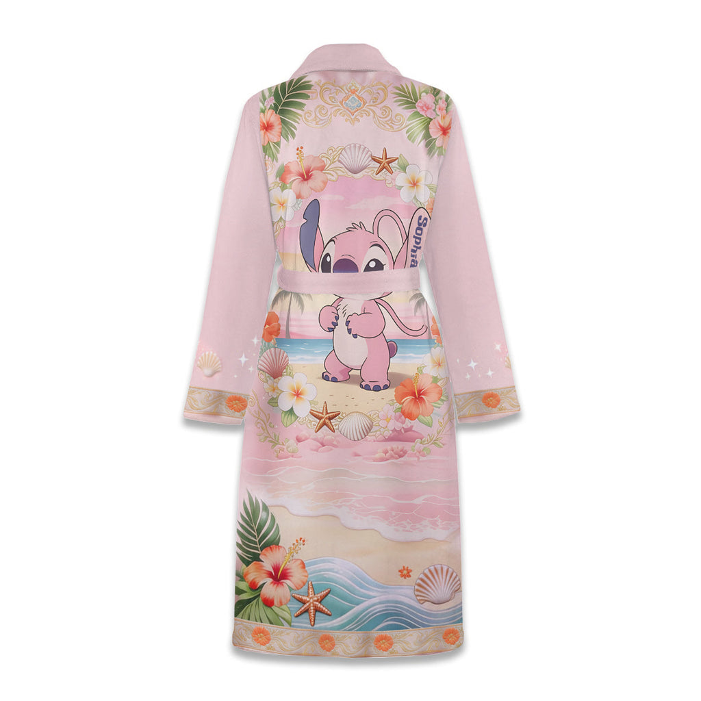 Personalized Ohana Pajama Kimono Robe Custom Name Gift for Couples Pajama Kimono Robe GradoCreations