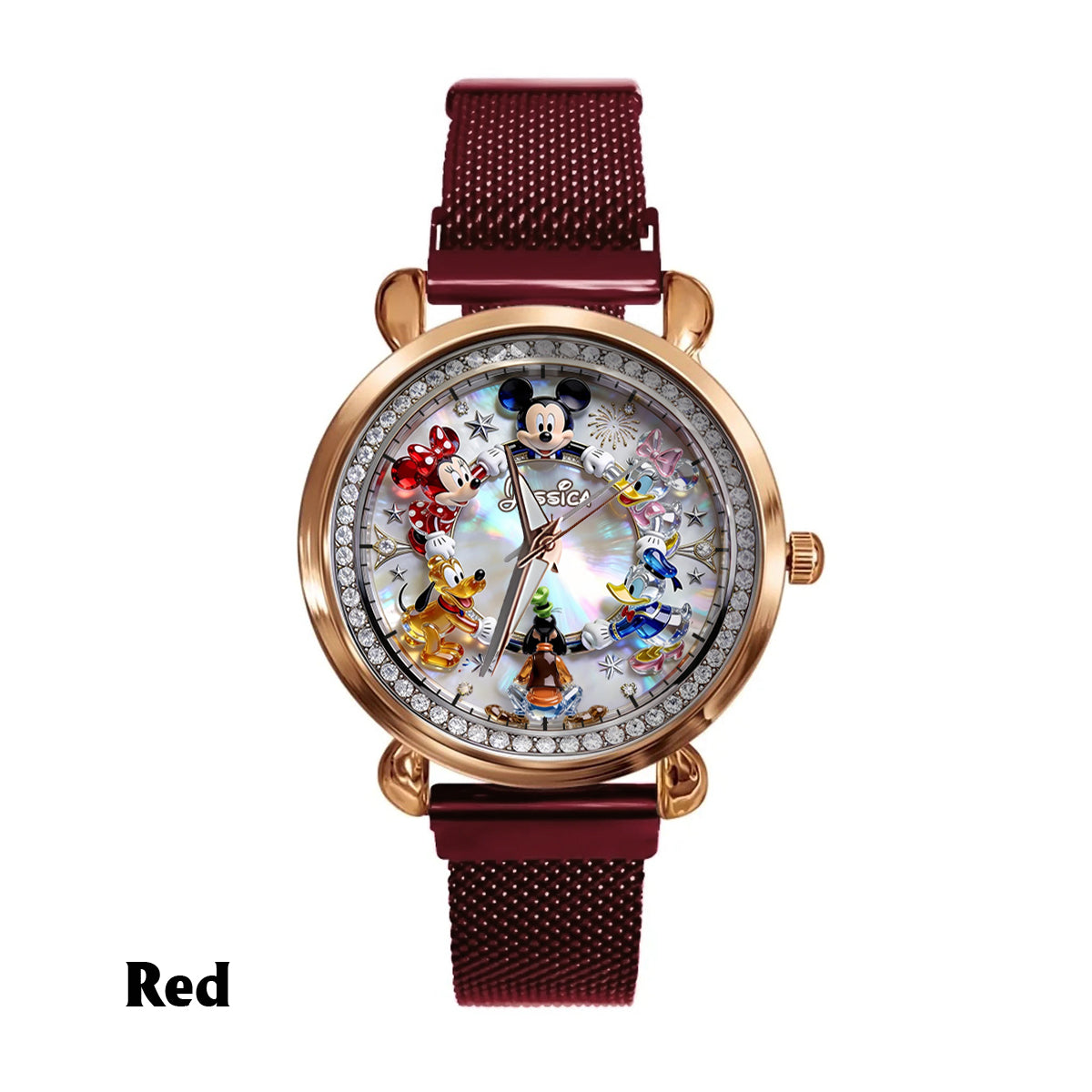 Personalized Disney Character Women’s Hand Watch Custom Name Gift Women Hand Watch GradoCreations
