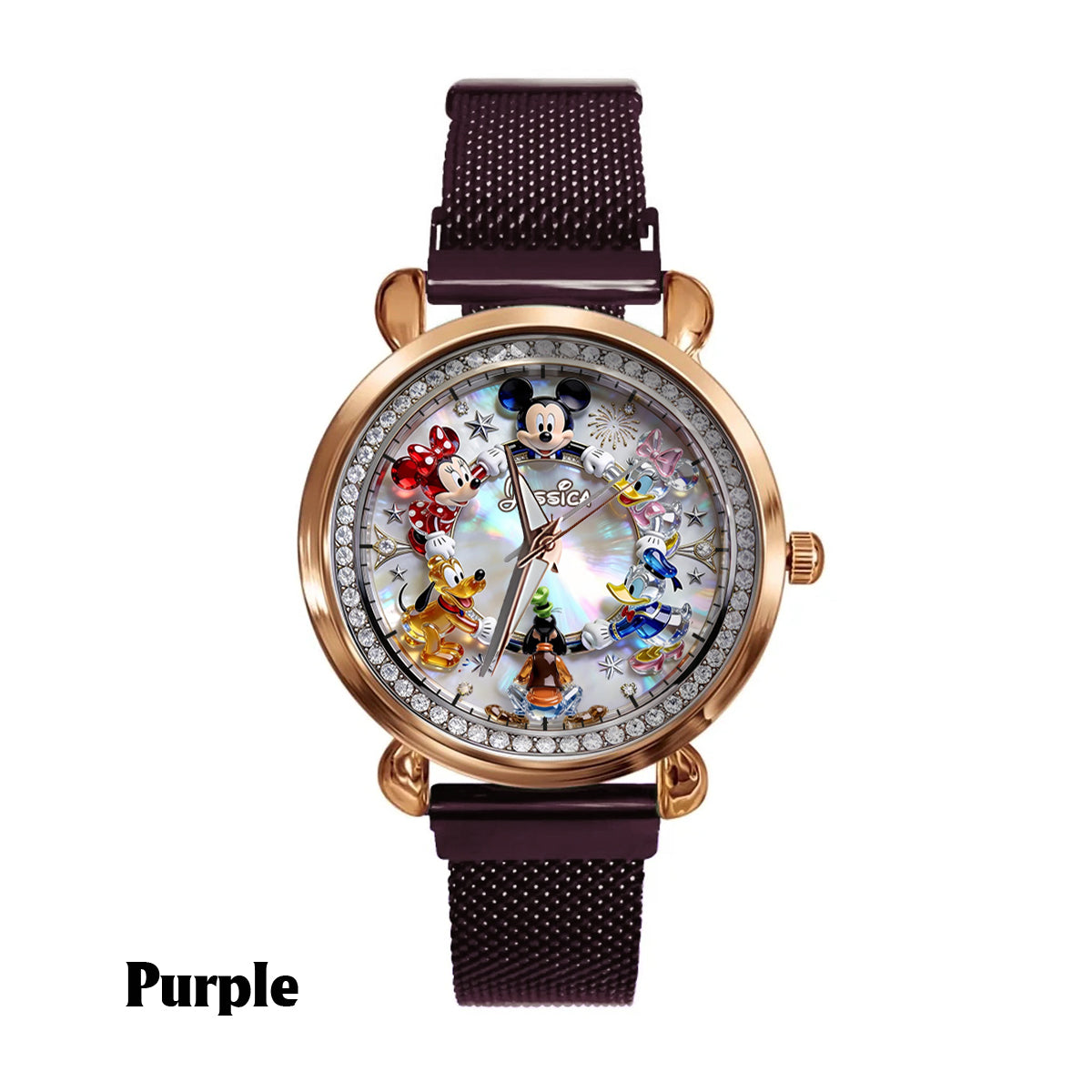 Personalized Disney Character Women’s Hand Watch Custom Name Gift Women Hand Watch GradoCreations