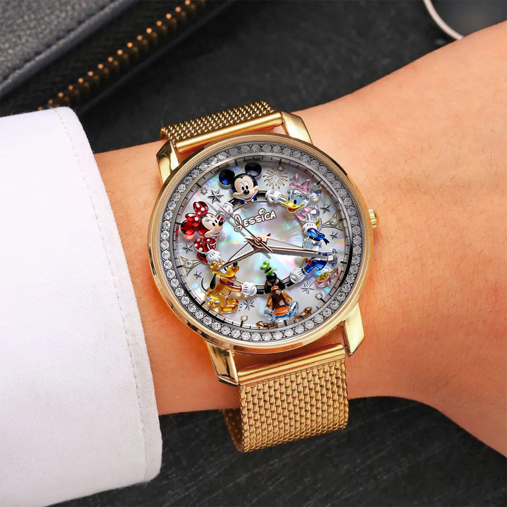 Personalized Disney Character Women’s Hand Watch Custom Name Gift Women Hand Watch GradoCreations