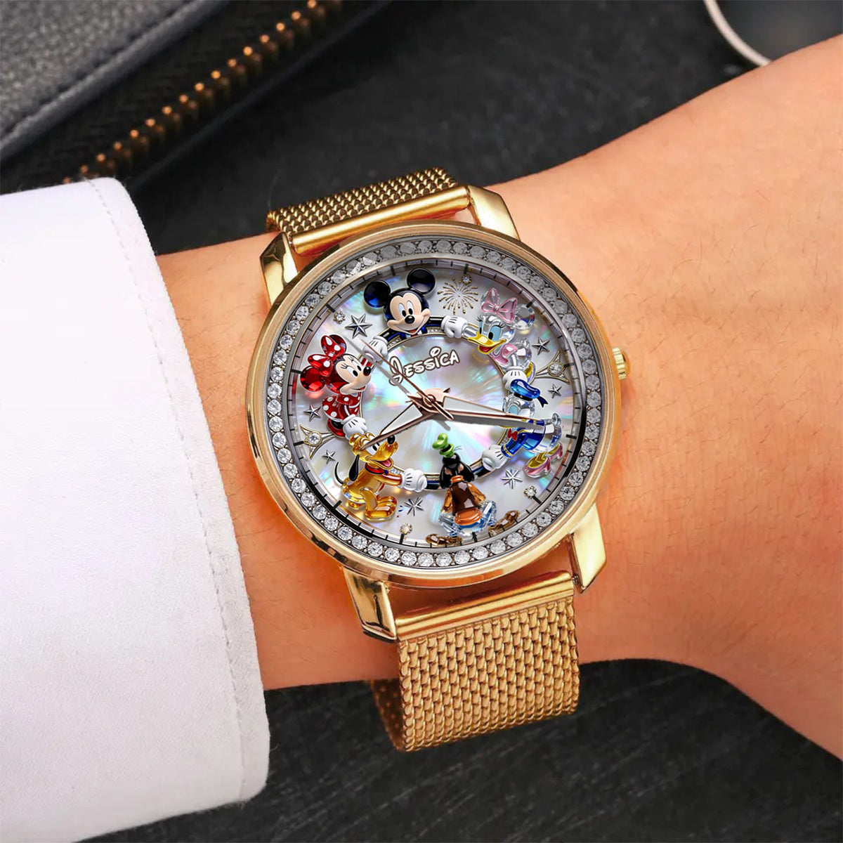 Personalized Disney Character Women’s Hand Watch Custom Name Gift Women Hand Watch GradoCreations
