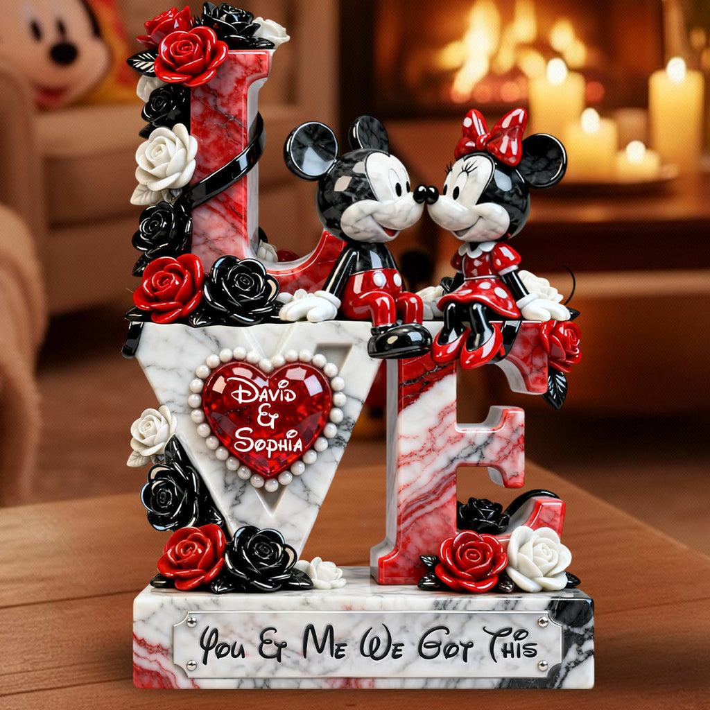 Personalized Acrylic Love Plaque Custom Name Gift for Couples Custom Shaped Acrylic Plaque GradoCreations