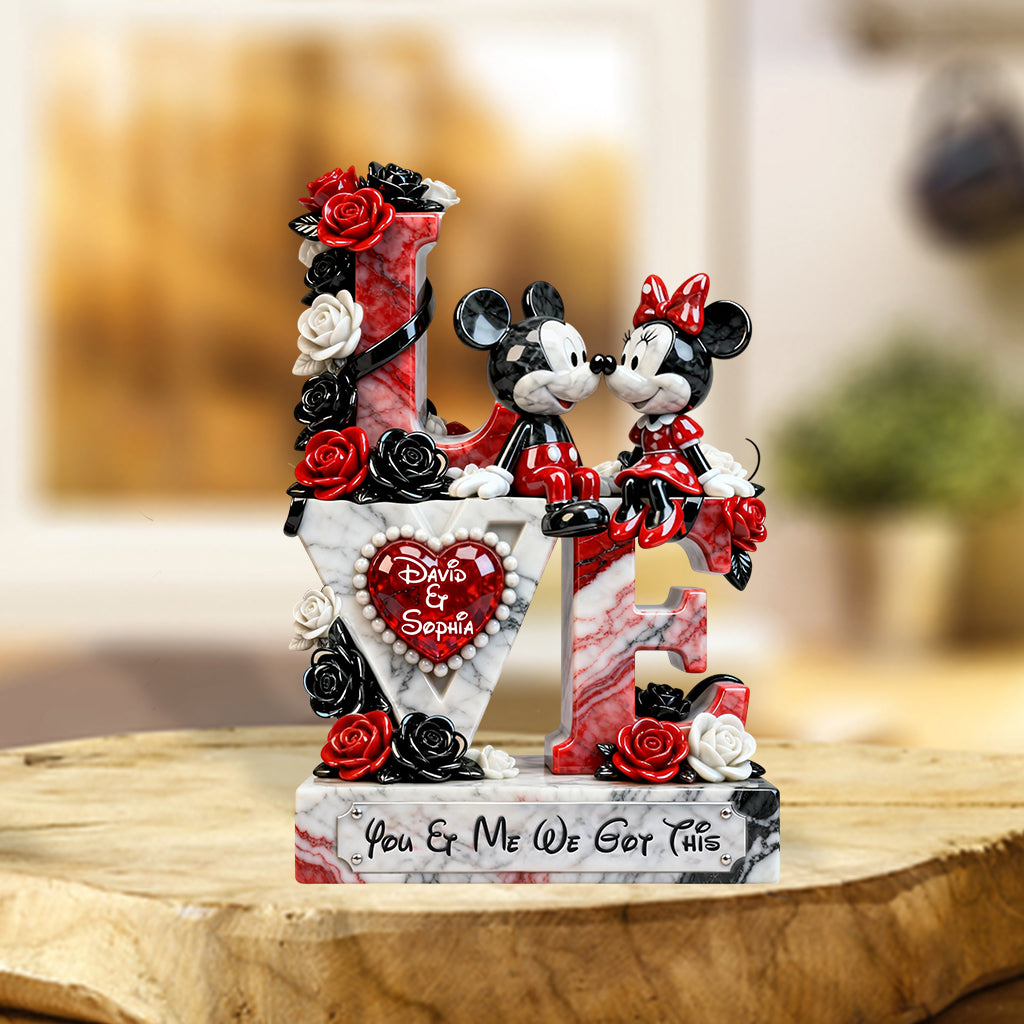 Personalized Acrylic Love Plaque Custom Name Gift for Couples Custom Shaped Acrylic Plaque GradoCreations
