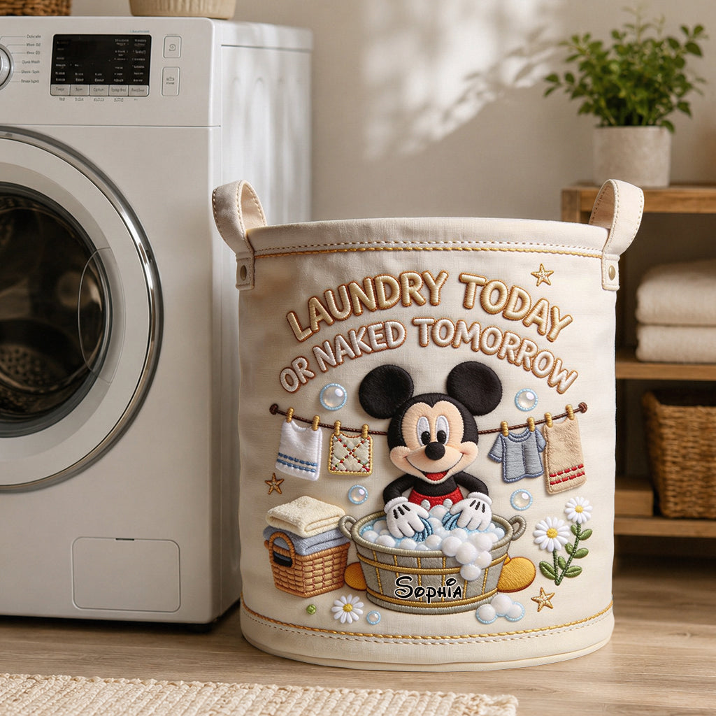 Personalized Mickey Mouse Laundry Storage Basket for Kids Laundry Basket GradoCreations