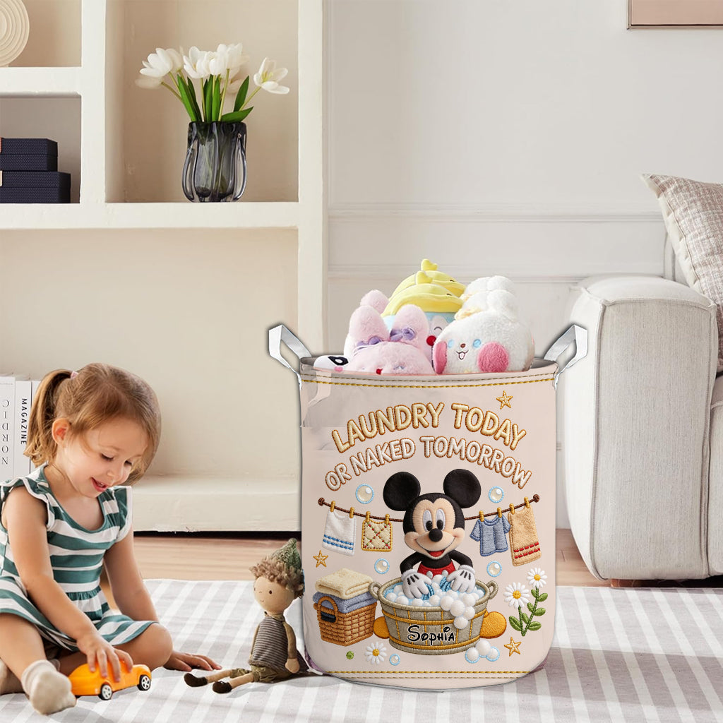 Personalized Mickey Mouse Laundry Storage Basket for Kids Laundry Basket GradoCreations