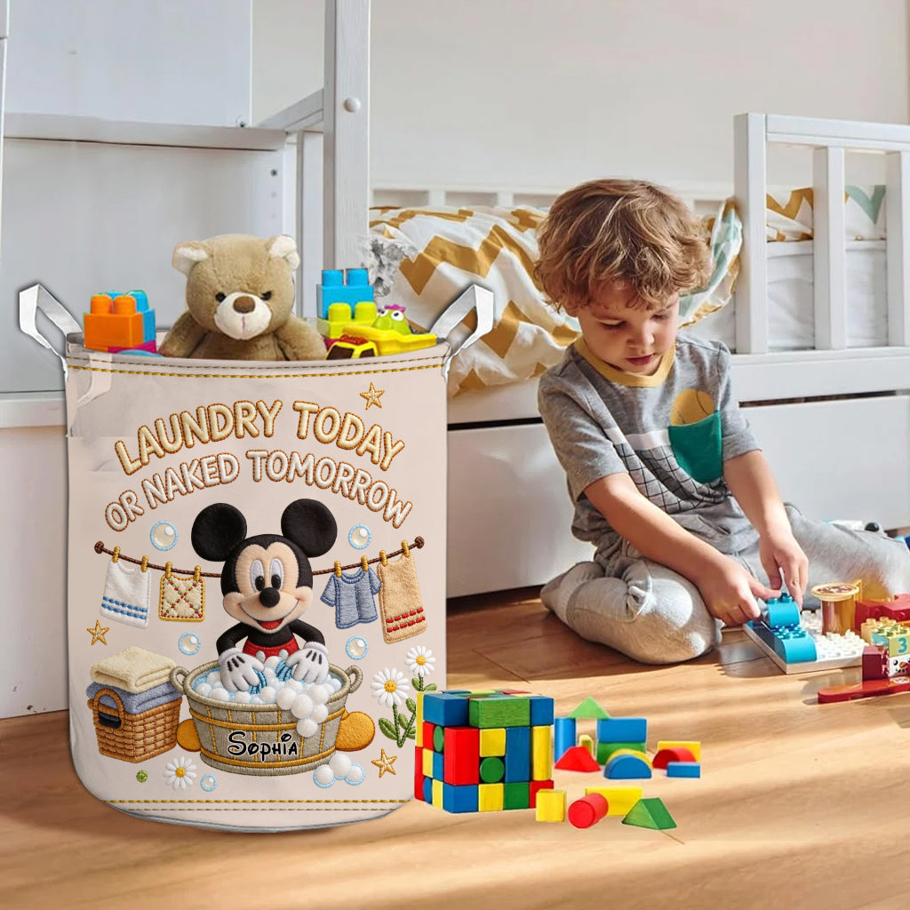 Personalized Mickey Mouse Laundry Storage Basket for Kids Laundry Basket GradoCreations