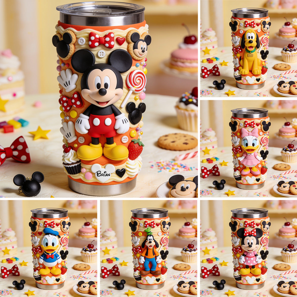 Personalized Mickey Mouse Tumbler Custom Name Gift for Kids Tumbler GradoCreations