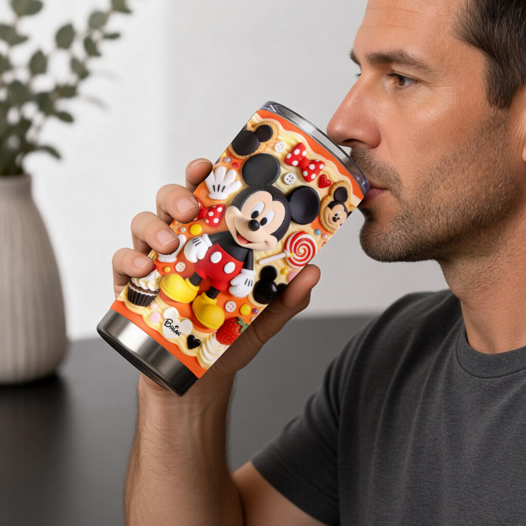 Personalized Mickey Mouse Tumbler Custom Name Gift for Her Tumbler GradoCreations