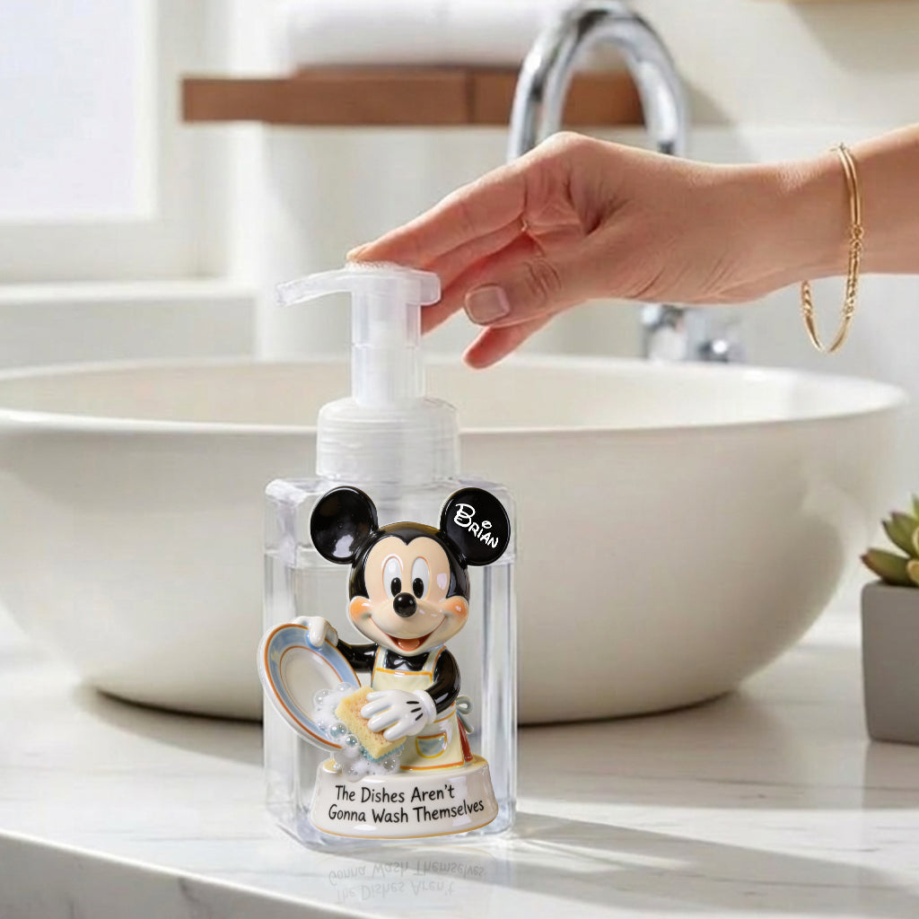 Personalized Mouse Pump Dispenser for Kitchen with Custom Name Pump Dispenser GradoCreations