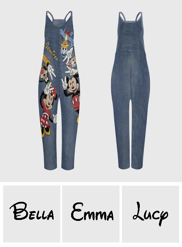 Personalized 3D Cartoon Overalls for Kids and Adults | Unique Gift Loose-Fit Overalls/ Rompers GradoCreations