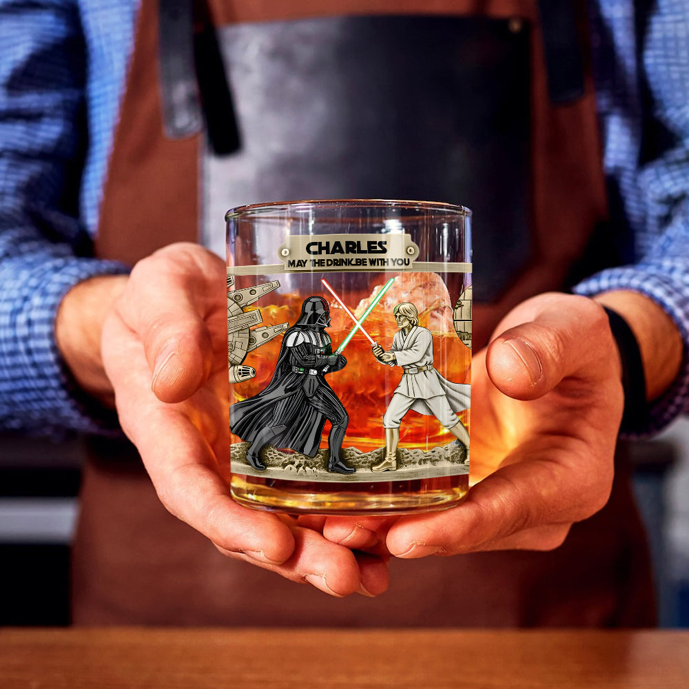 Personalized Whiskey Glass May The Drink Be With You Gift Whiskey Glass GradoCreations