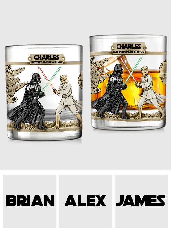 Personalized Whiskey Glass May The Drink Be With You Gift Whiskey Glass GradoCreations