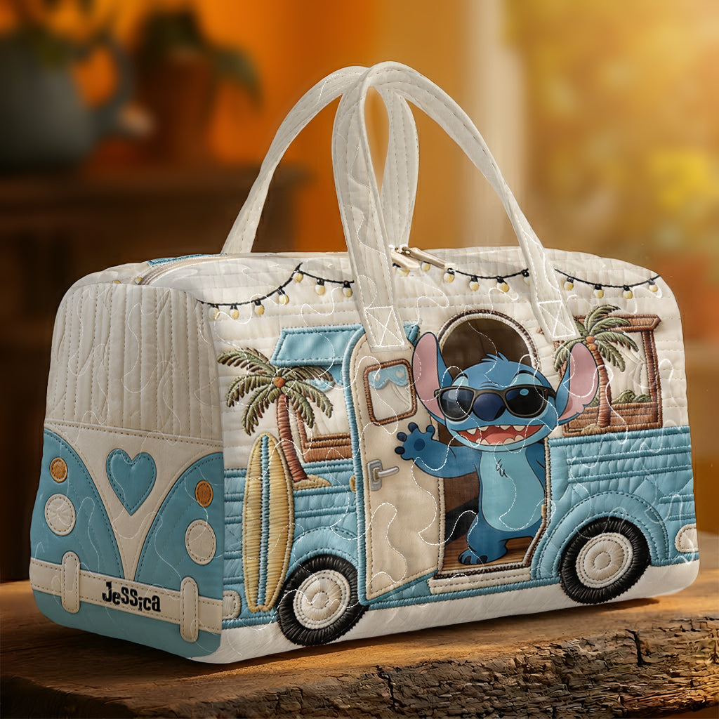 Personalized Ohana Quilted Duffle Bag Custom Name Gift Quilted Duffle Bag GradoCreations