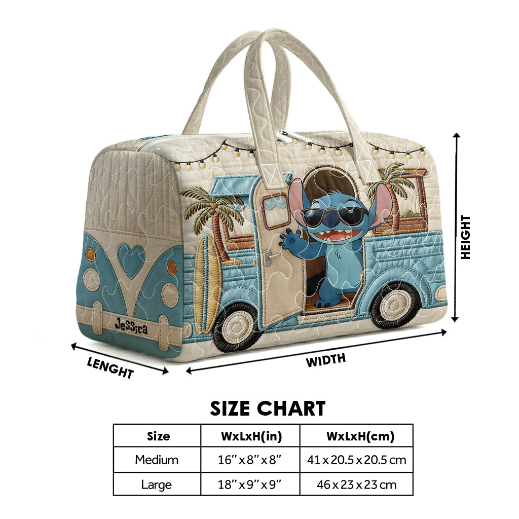 Personalized Ohana Quilted Duffle Bag Custom Name Gift Quilted Duffle Bag GradoCreations