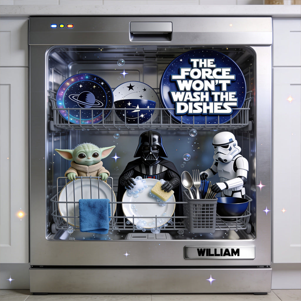 Personalized Dishwasher Cover Star Wars Theme Custom Name Gift Dishwasher Cover GradoCreations