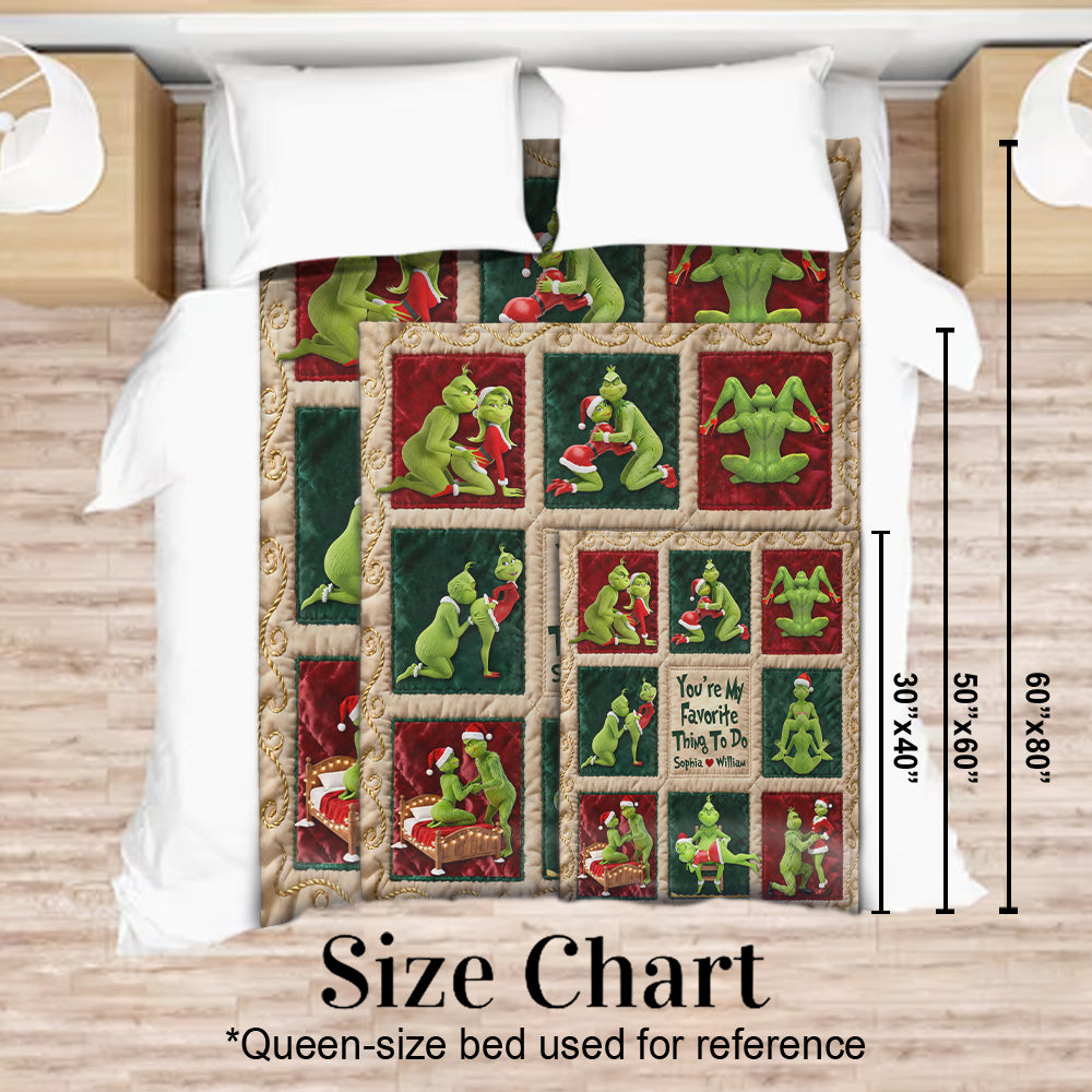 Personalized Merry Grinchmas Blanket Custom Name Gift for Christmas Blanket GradoCreations