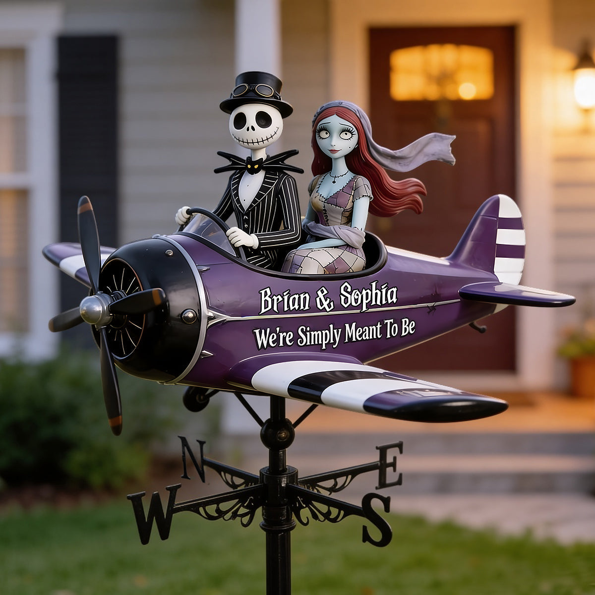 Personalized Nightmare Weather Vane Custom Name Outdoor Decor Gift Weather Vane GradoCreations