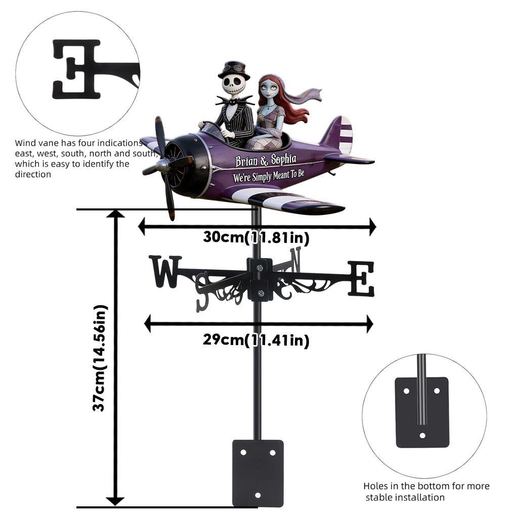 Personalized Nightmare Weather Vane Custom Name Outdoor Decor Gift Weather Vane GradoCreations
