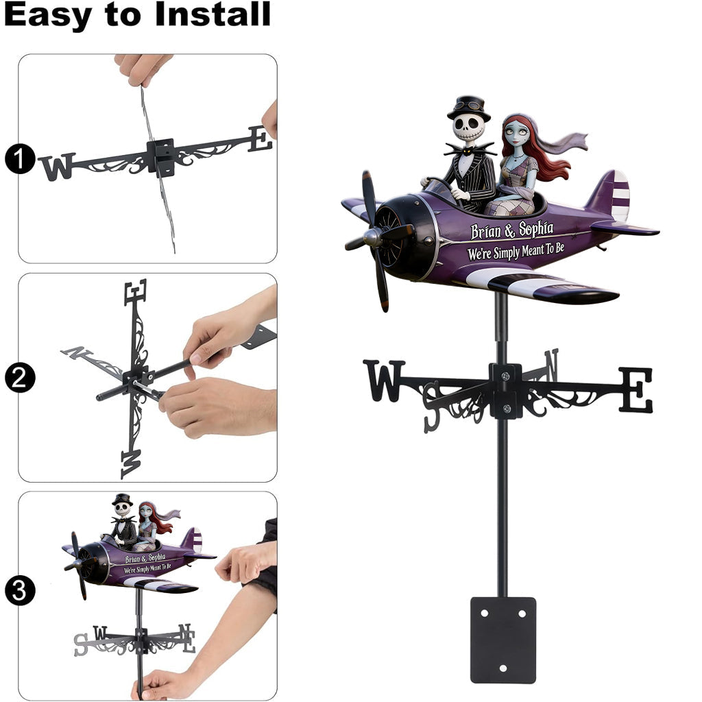 Personalized Nightmare Weather Vane Custom Name Outdoor Decor Gift Weather Vane GradoCreations