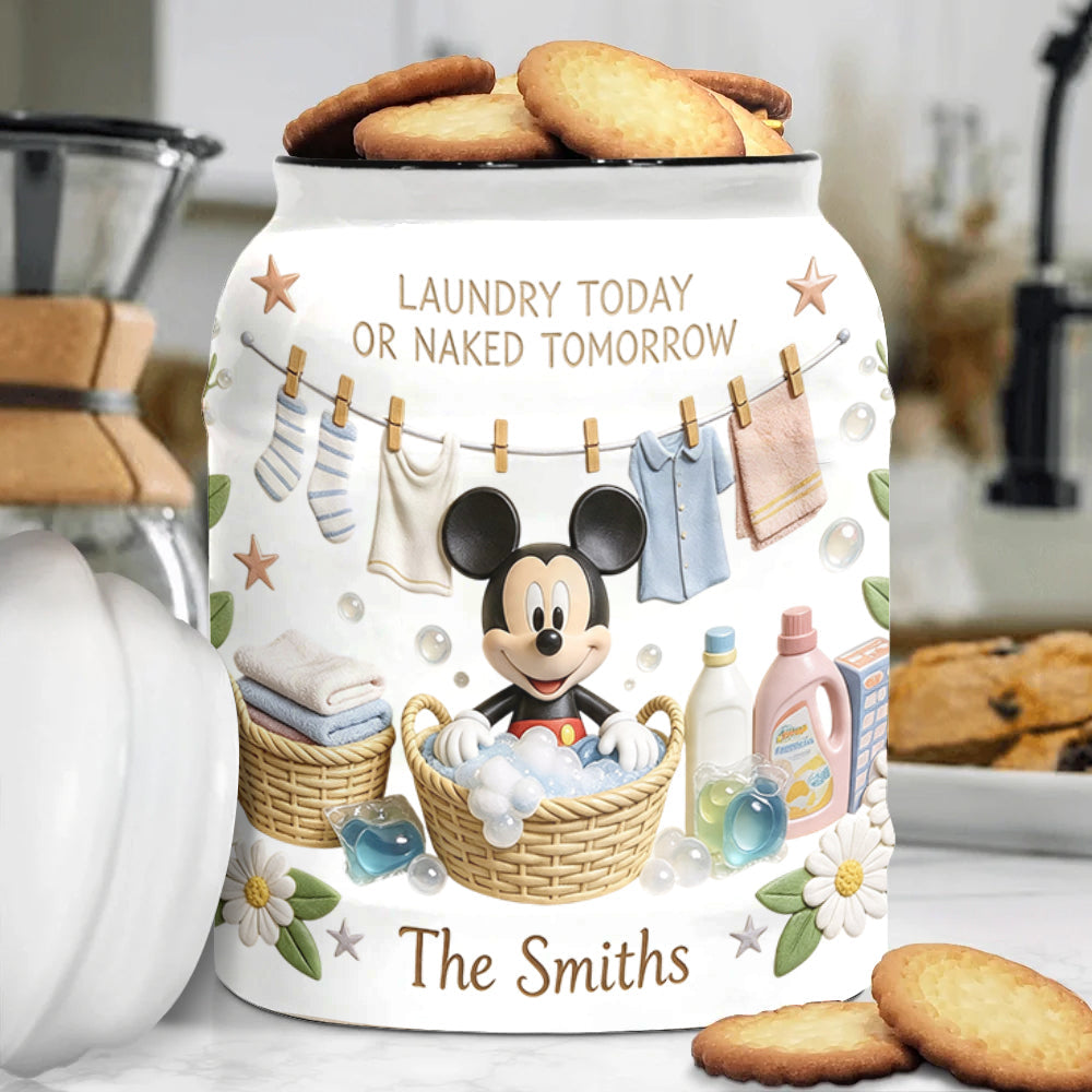 Personalized Ceramic Laundry Pods Jar Custom Name Gift Cookie Jar GradoCreations