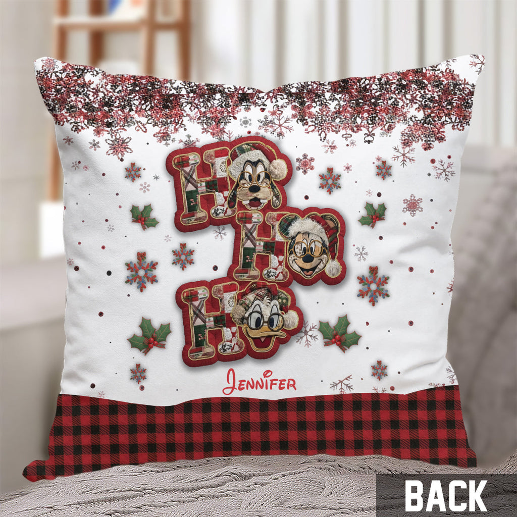 Personalized Cartoon Mouse Throw Pillow Custom Name Gift for Christmas Throw Pillow GradoCreations
