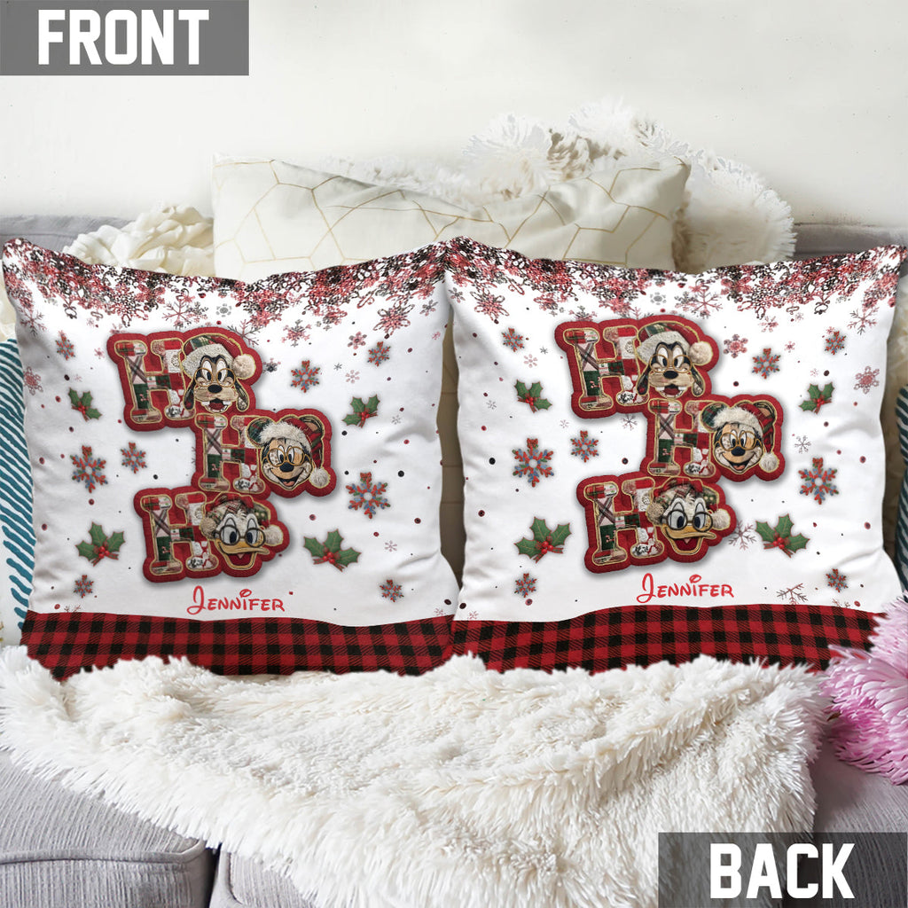 Personalized Cartoon Mouse Throw Pillow Custom Name Gift for Christmas Throw Pillow GradoCreations