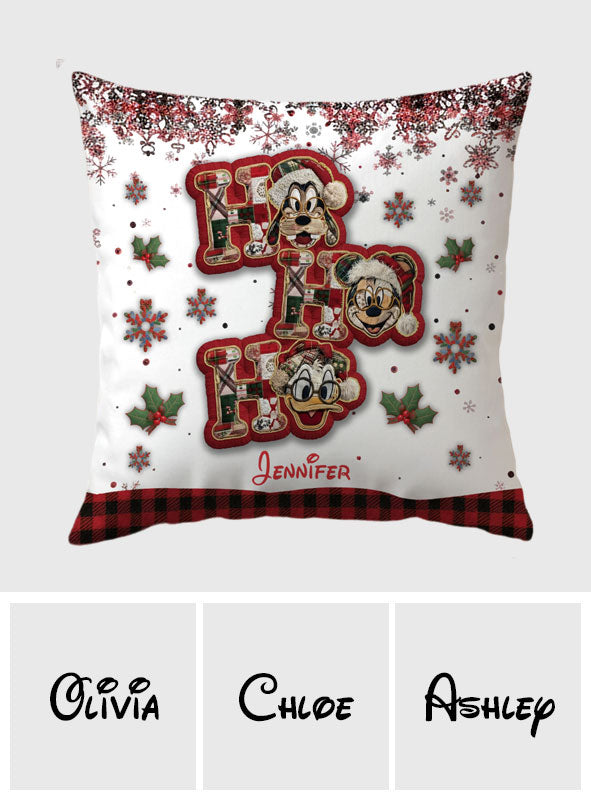 Personalized Cartoon Mouse Throw Pillow Custom Name Gift for Christmas Throw Pillow GradoCreations