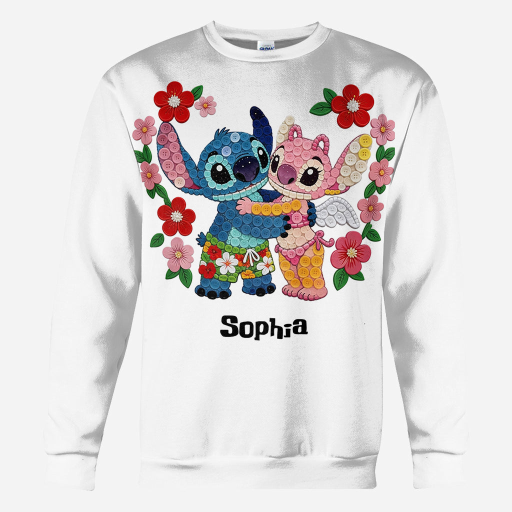Personalized Cartoon Monster Ohana All Over Shirt Gift for Family All Over Shirt GradoCreations
