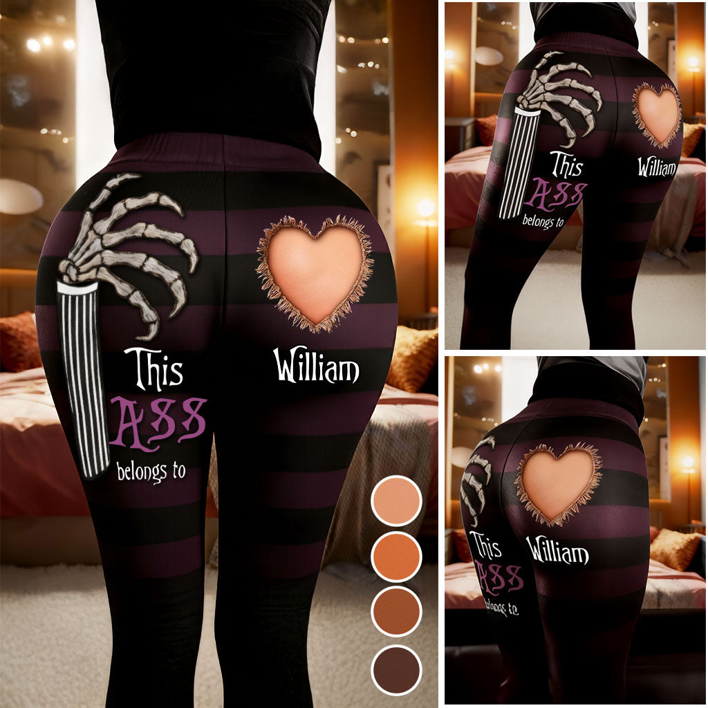 Personalized Skeleton Leggings Custom Name Gift for Her Leggings GradoCreations