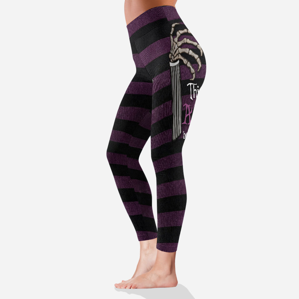 Personalized Skeleton Leggings Custom Name Gift for Her Leggings GradoCreations