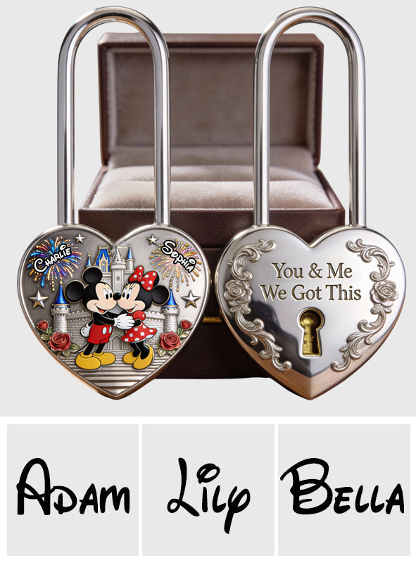 Personalized Heart-Shaped Padlock Custom Name Anniversary Keepsake Heart Padlock GradoCreations