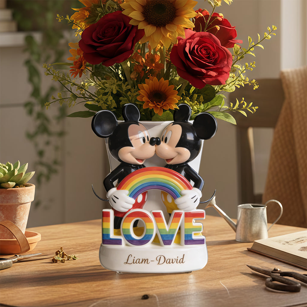 Personalized LGBT Support Acrylic Pot Custom Name Love Gift Acrylic Pot GradoCreations