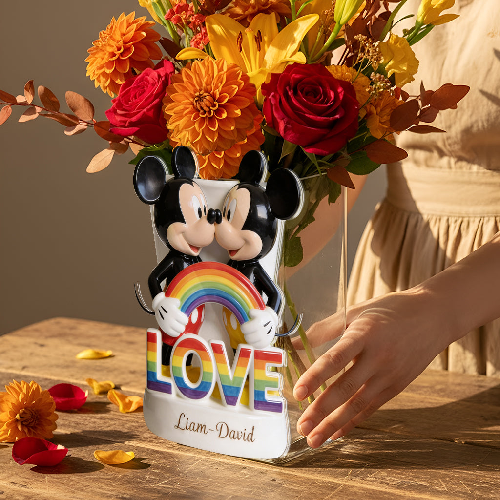 Personalized LGBT Support Acrylic Pot Custom Name Love Gift Acrylic Pot GradoCreations